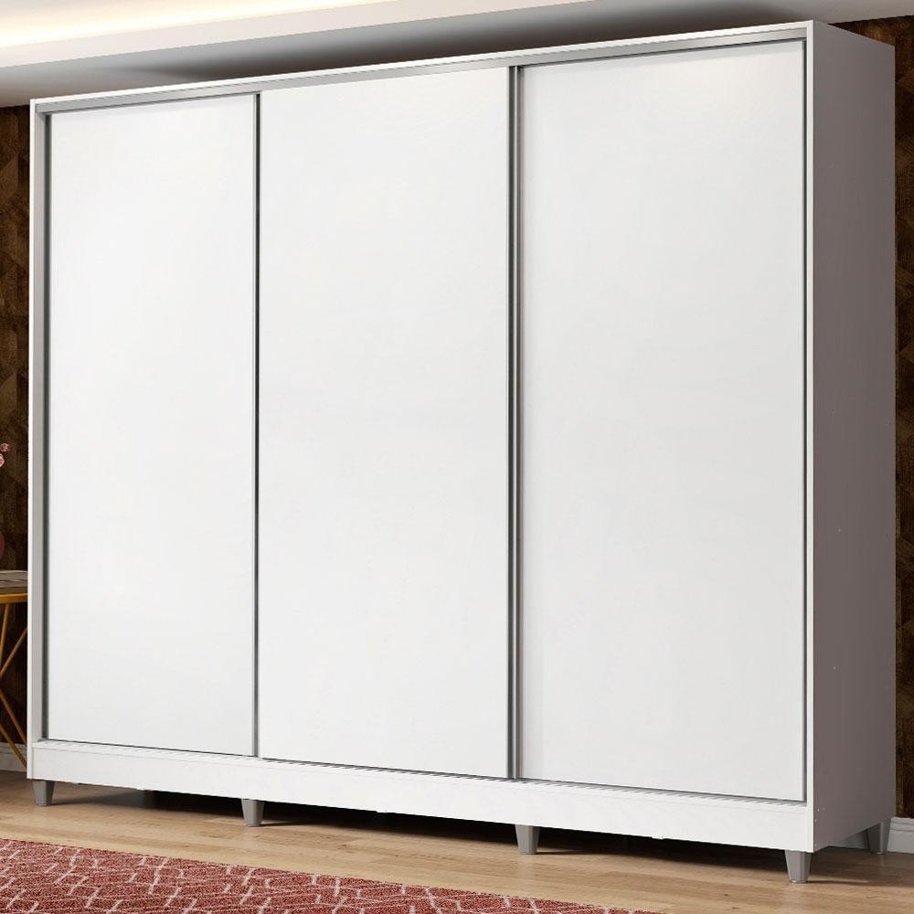 Guarda Roupa Casal Zurique: 3 Portas de Correr Madesa