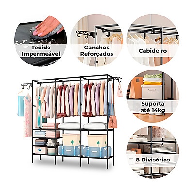 Guarda Roupa Dobrável Decoteam: Organize com Estilo!