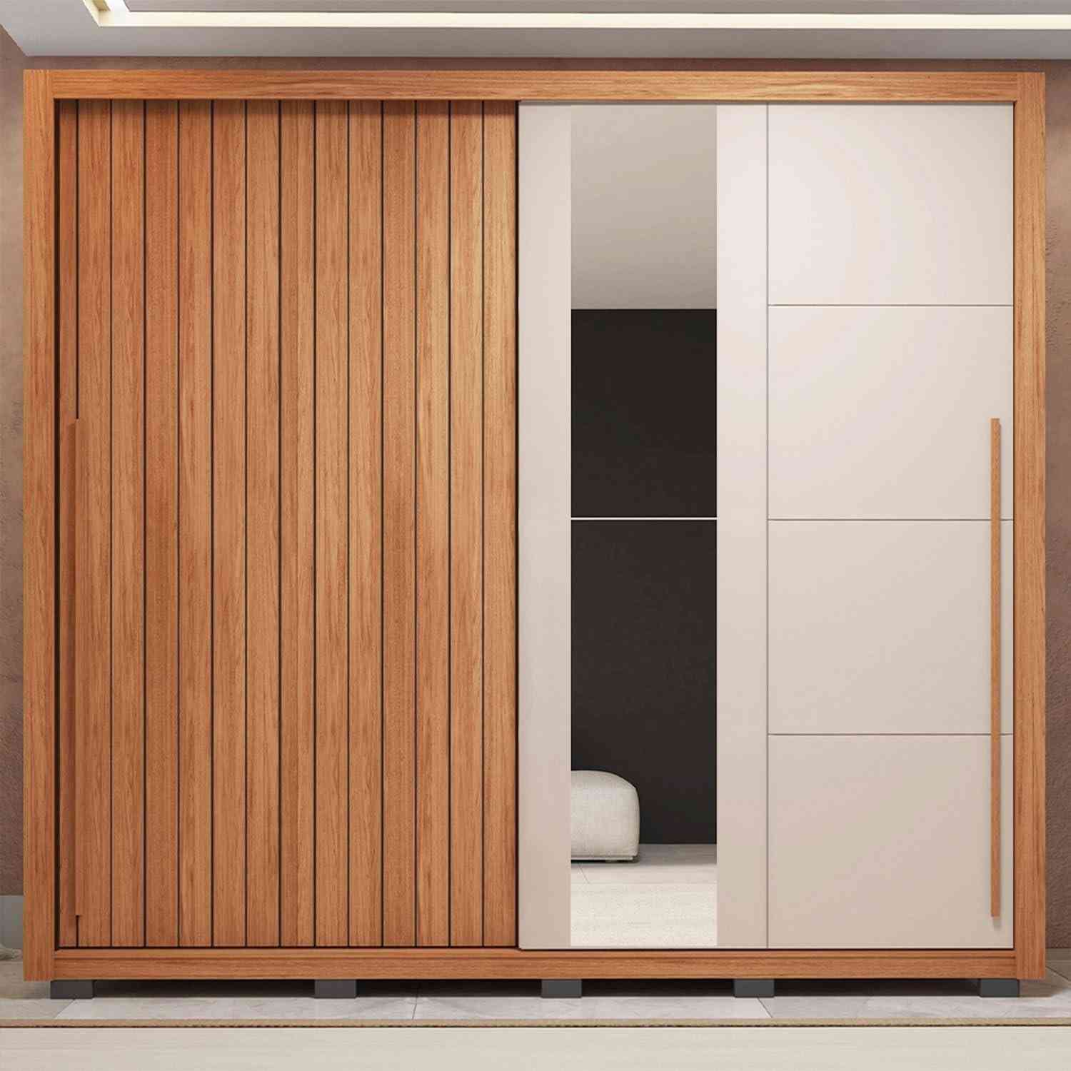 Guarda-Roupa Casal com Espelhos e 4 Gavetas Suburban Espresso - Design Moderno e Funcional