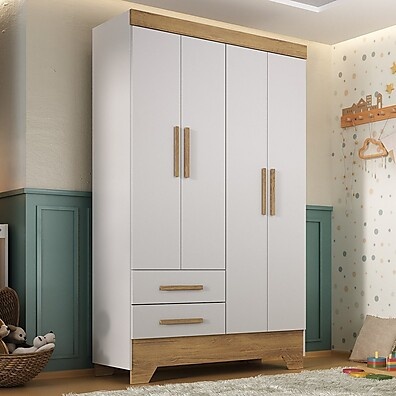 Guarda Roupa Infantil 4 Portas – Espaço e Estilo para o Quarto