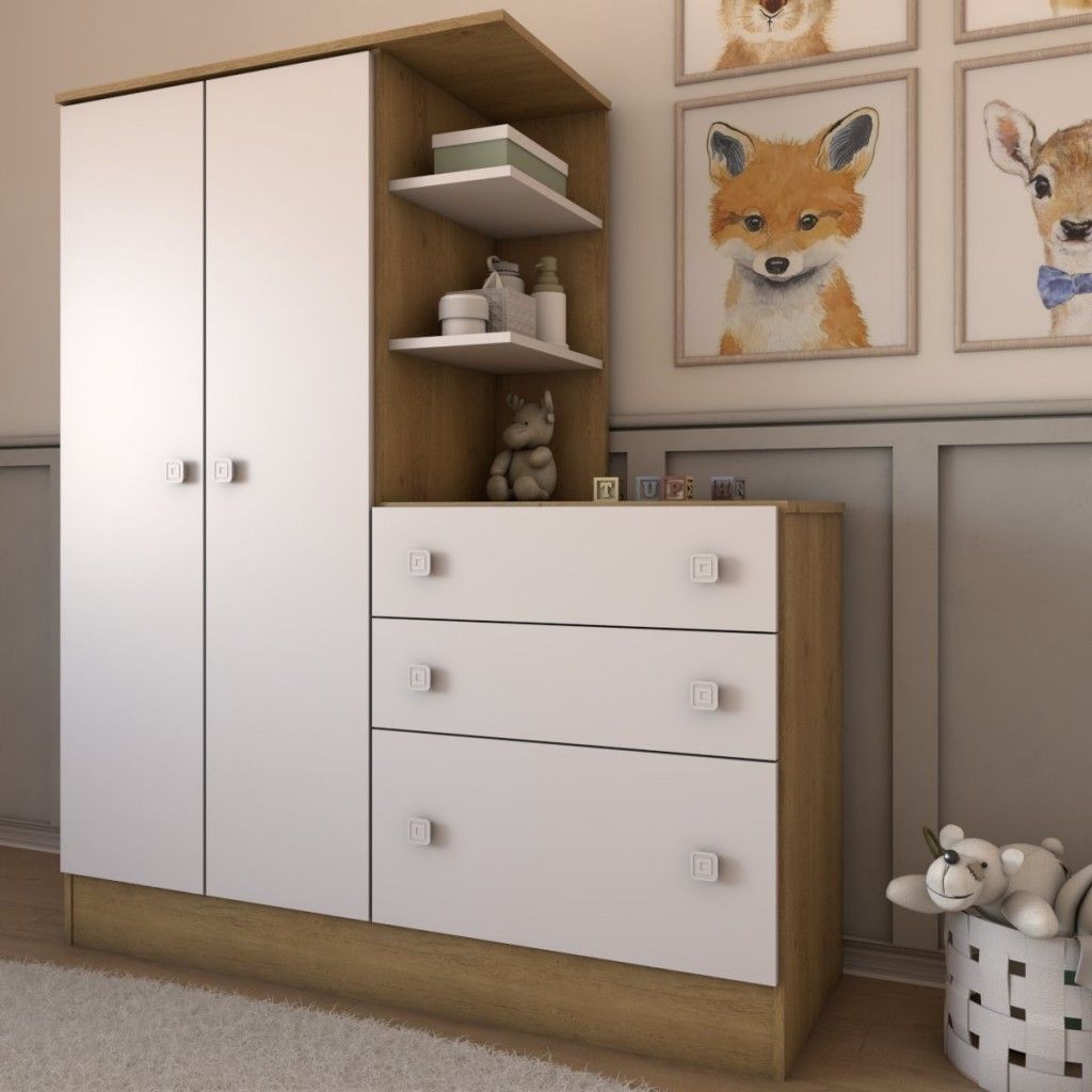 Guarda-Roupa Infantil com Cômoda: Organize e Encante!