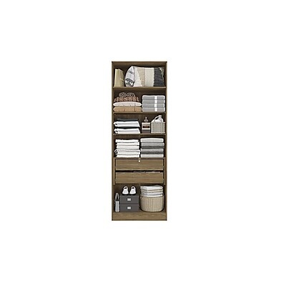 Guarda-Roupa Sem Portas Closet Kappesberg Adapt Nogueira 80cm