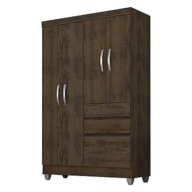 Guarda Roupa Solteiro Lia 4 Portas Capuccino – Elegância e Espaço