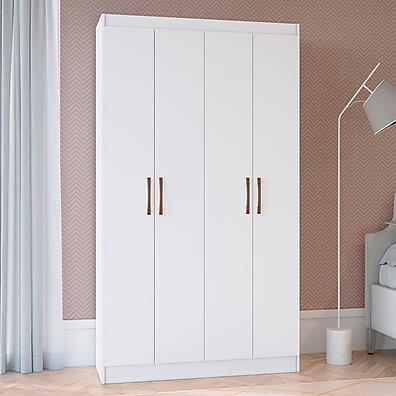 Guarda-Roupa Solteiro Lyon: 4 Portas e 8 Prateleiras