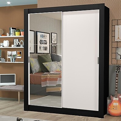 Guarda-Roupa Solteiro Madesa Dallas Plus: Espelho e 4 Gavetas!