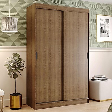 Guarda-Roupa Solteiro Madesa Tokio 2 Portas de Correr - Rustic