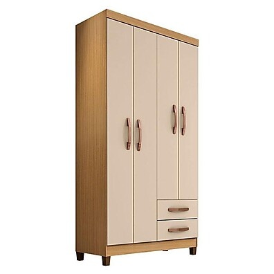 Guarda Roupa Solteiro Modena 4 Portas – Elegância e Espaço