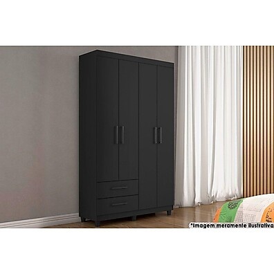 Guarda Roupa Solteiro Preto Fosco: Organize-se!