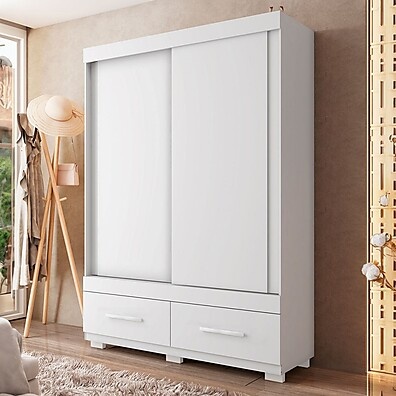 Guarda-Roupa Solteiro Sereno: Espaço e Estilo no Seu Quarto