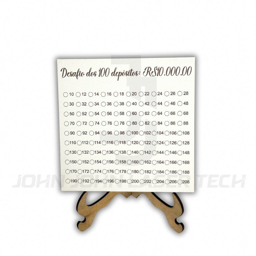 Guarde R$10.000 com o Quadro Desafio dos 100 Depósitos