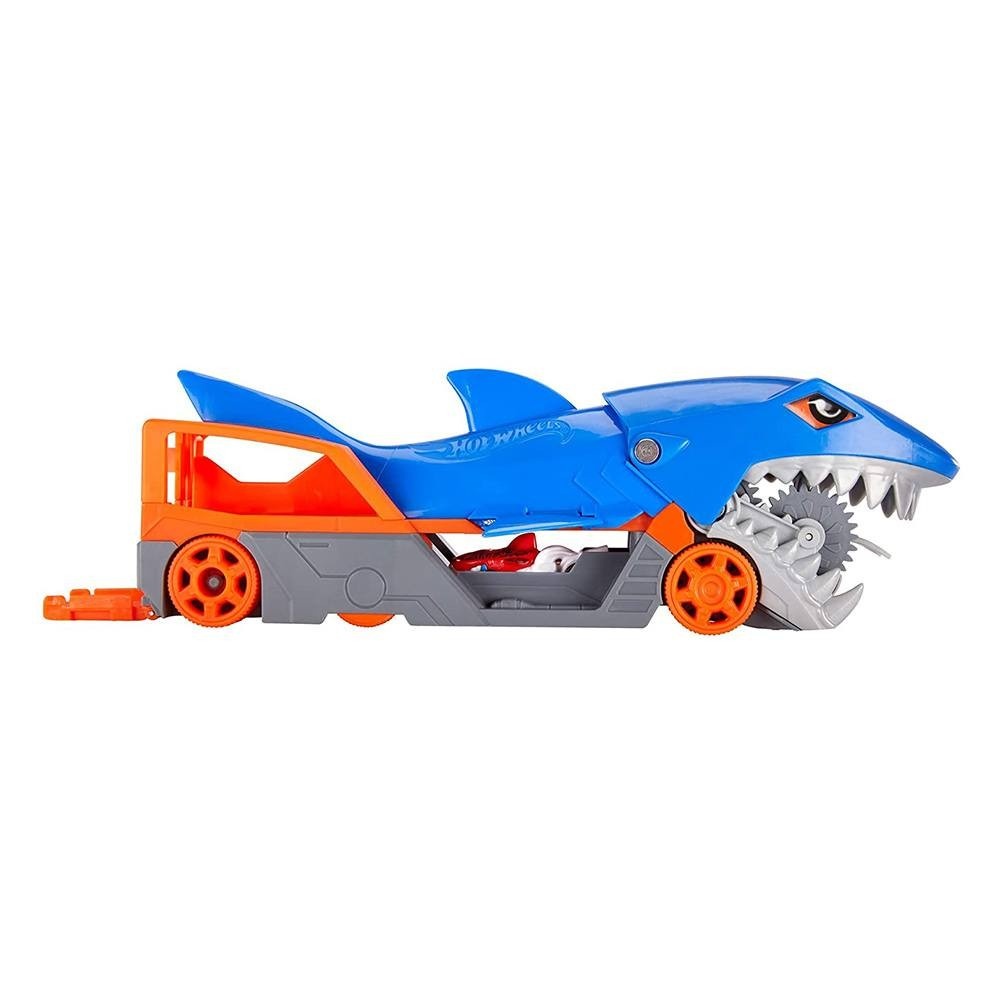 Guincho Tubarão Hot Wheels: Aventura e Armazenamento!