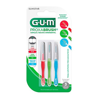 Gum Proxabrush 0,8mm: Limpeza Interdental Impecável