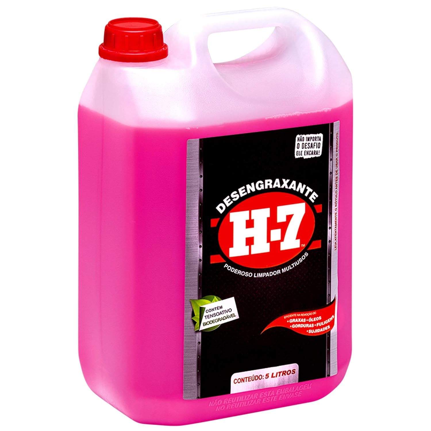 Limpador Multiuso Desengraxante H-7 5L - Biodegradável e Livre de Ácidos