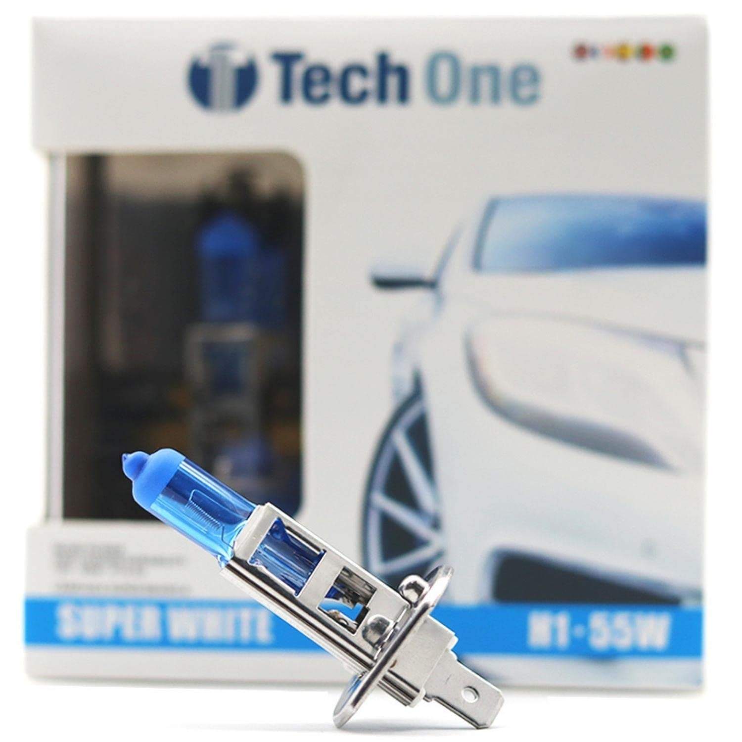 Lâmpada Super Branca H1 8500K 55W Tech One: Iluminação Premium para Seu Veículo