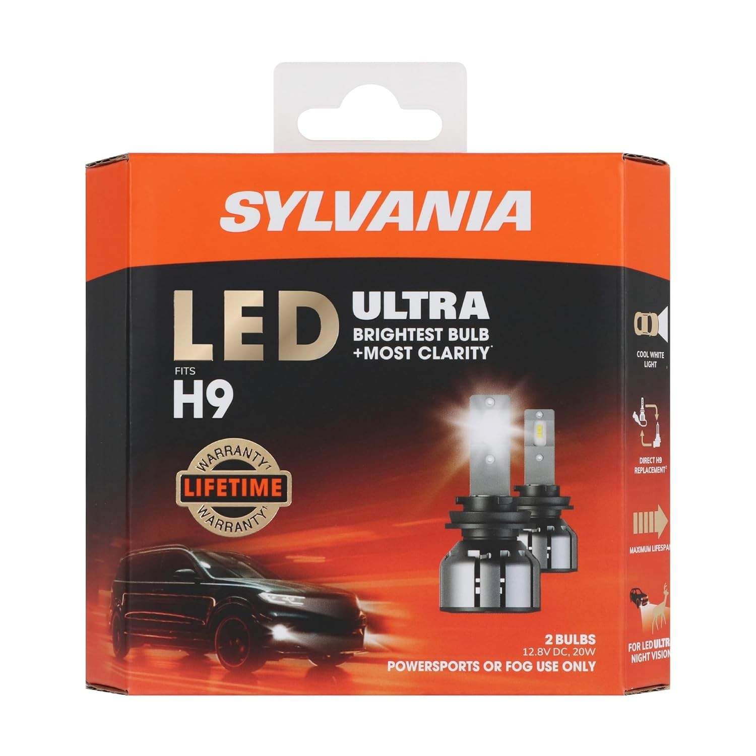 SYLVANIA H9 LED Ultra: Ilumine Sua Noite com Faróis de Neblina e Off-Road de Alta Performance