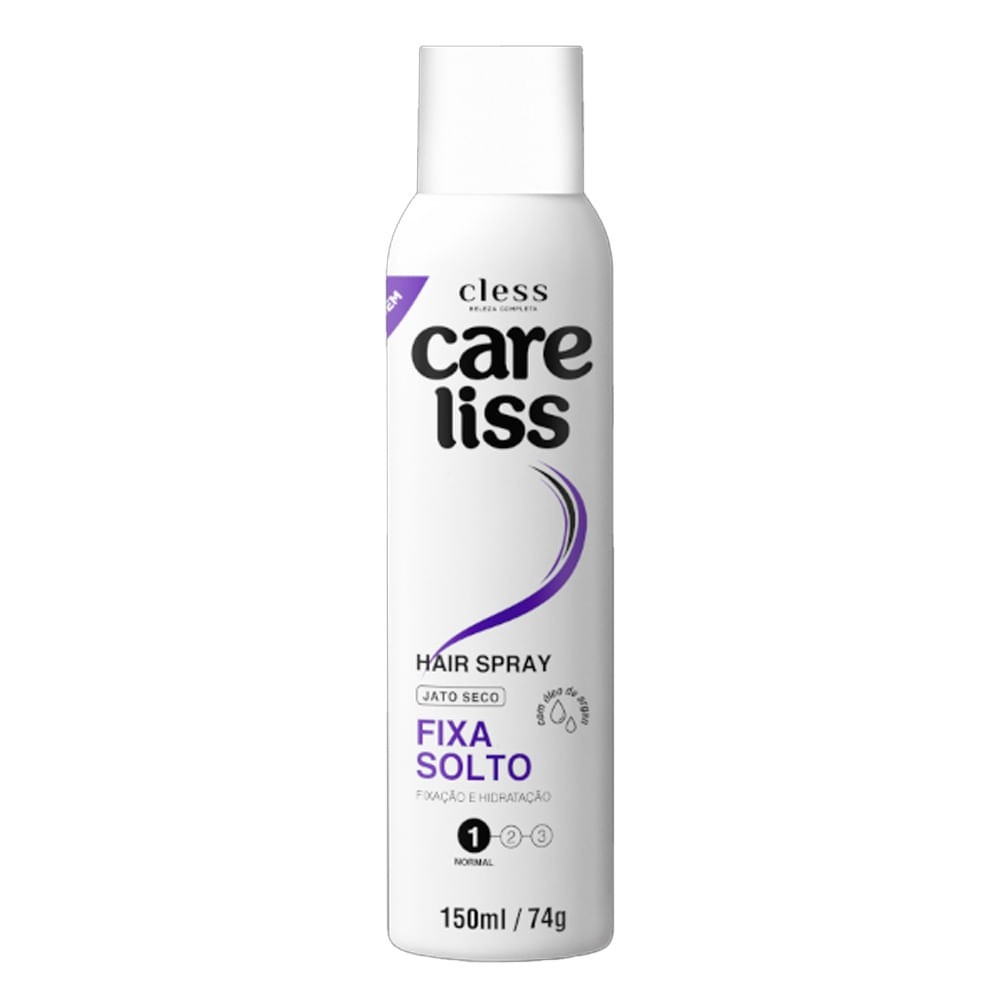 Hair Spray Care Liss: Fixação Natural e Duradoura
