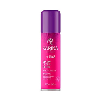 Hair Spray Karina Brilho Intenso Glow 150ml – Brilho que Dura o Dia Todo!
