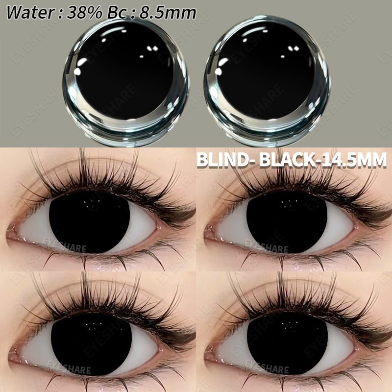 Lentes EYESHARE 14,5mm: Efeito Fantasma Realista para Cosplay e Halloween