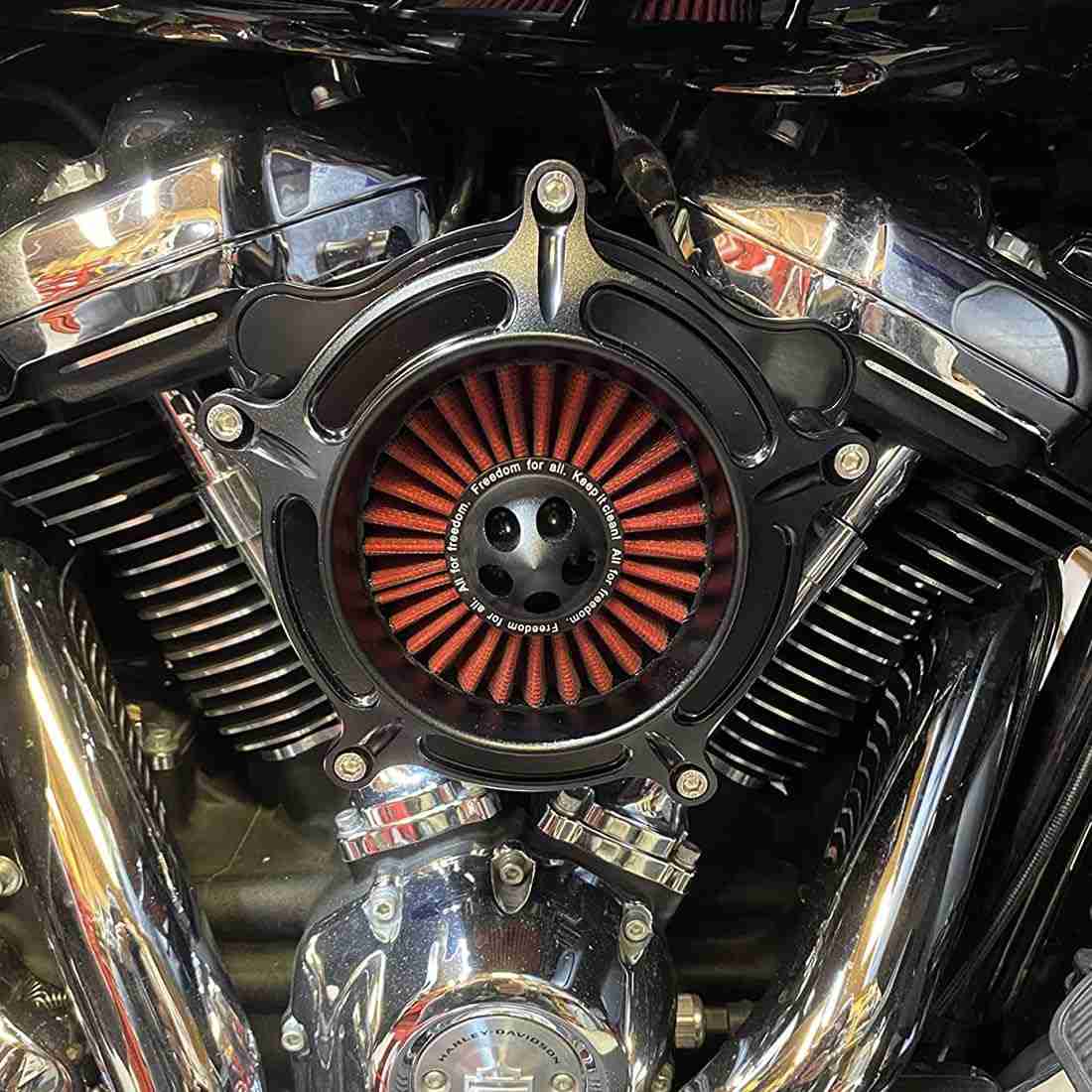 Filtro de Ar Esportivo para Harley Davidson: Sportster, Dyna, Softail, Touring M8 - Design Spike Black