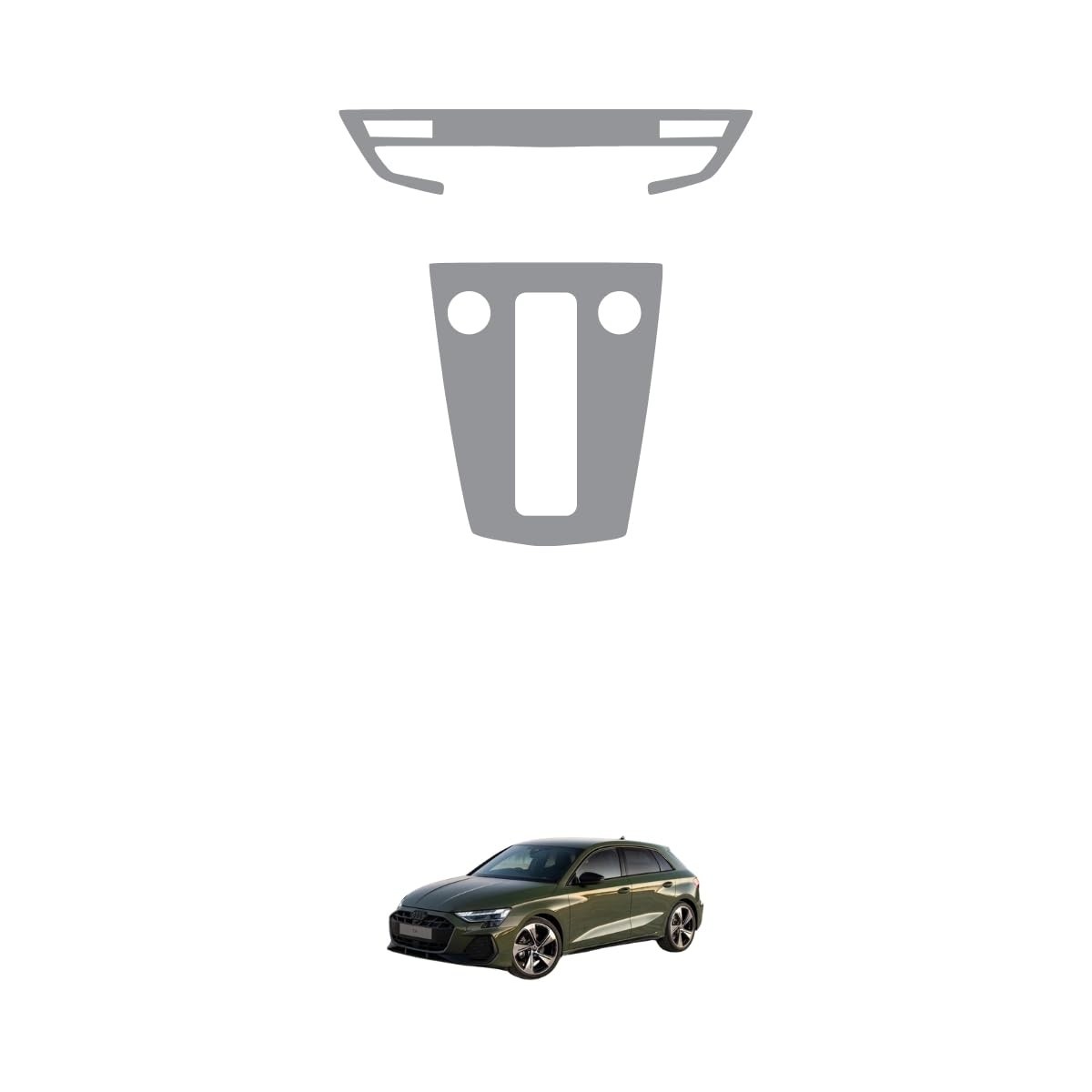 Película PPF Console Central Audi A3 Hatchback 2021-2025: Proteção Premium para Multimídia e Ar Condicionado