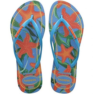 Havaianas Slim Tropical Azul: Conforto e Estilo!