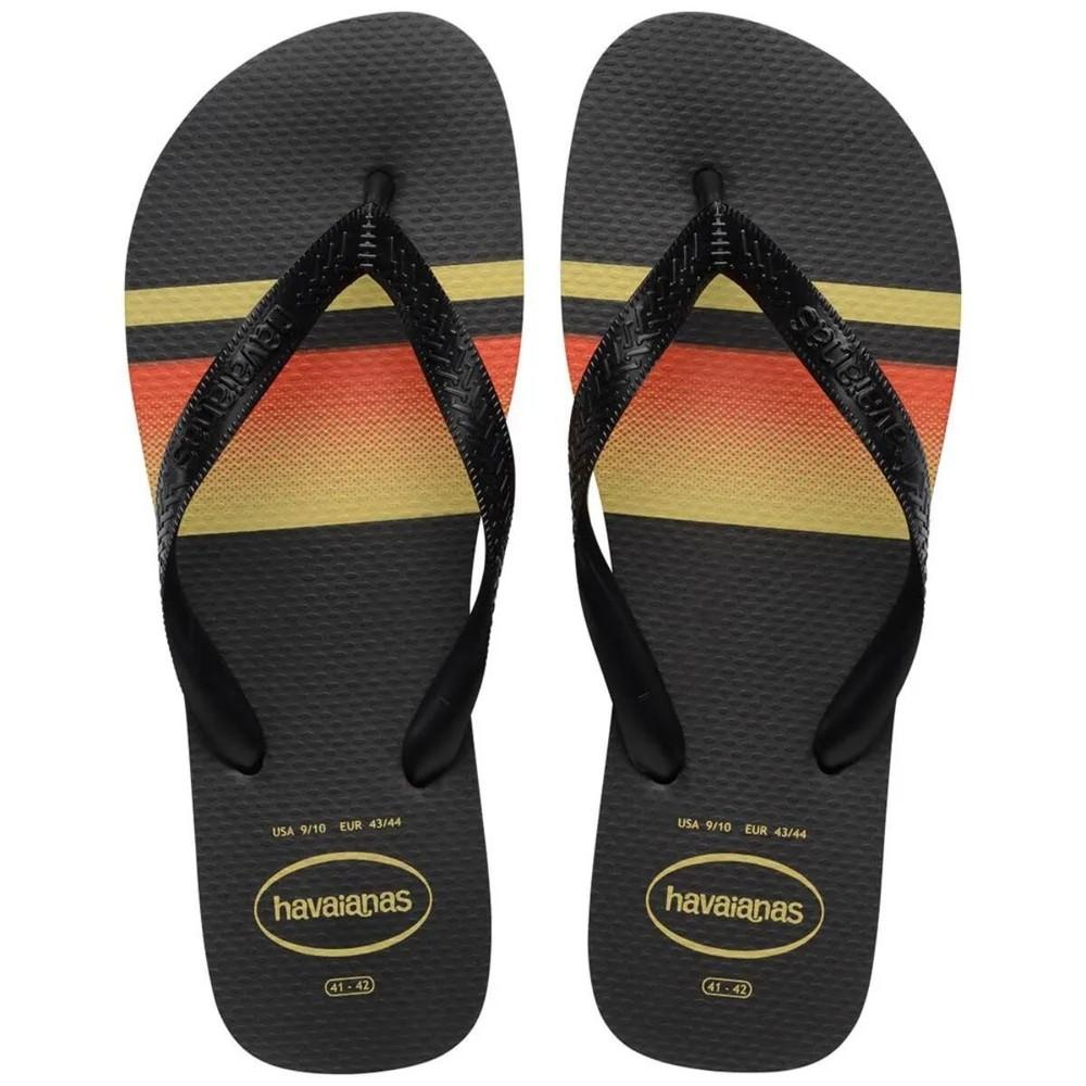 Havaianas Top Basic Masculino: Preto e Amarelo ☀️