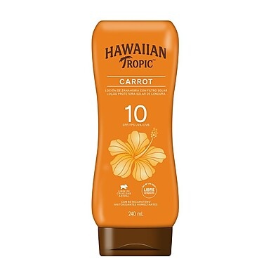 Hawaiian Tropic Carrot: Bronzeado e Proteção FPS 10