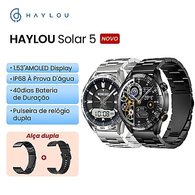 Haylou Solar 5: Smartwatch Completo e Durável