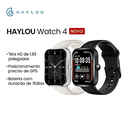 Haylou Watch 4 GPS: Relógio Inteligente com 15 Dias de Bateria