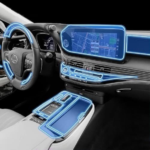 Proteja seu Lexus LS 500 (2021-2022) com Película de Painel Central TPU Transparente e HD