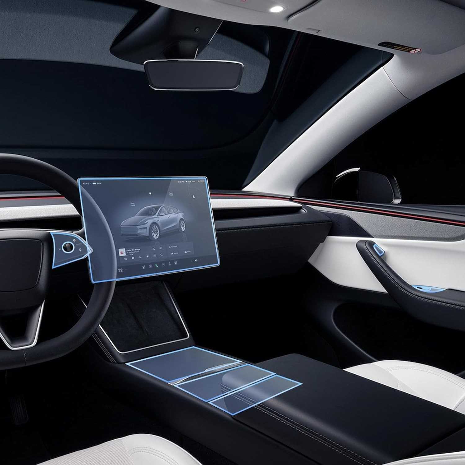 Película Protetora TPU HD para Tesla Model Y 2025 - Proteção Contra Arranhões com Corte Personalizado