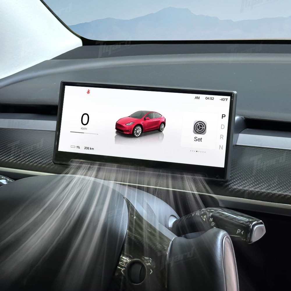 Display Tlyard Heads Up para Tesla Model Y/3: CarPlay, Android Auto e Câmera Frontal HD 22.6cm