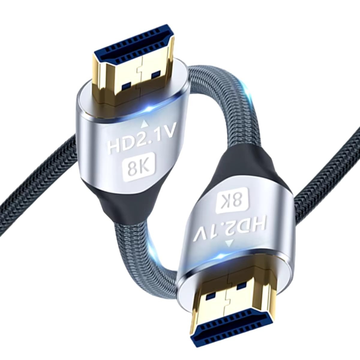Cabo HDMI 2.1 8K 5m: Imersão Total para PS5, Xbox e Projetores | Ultra HD 120Hz