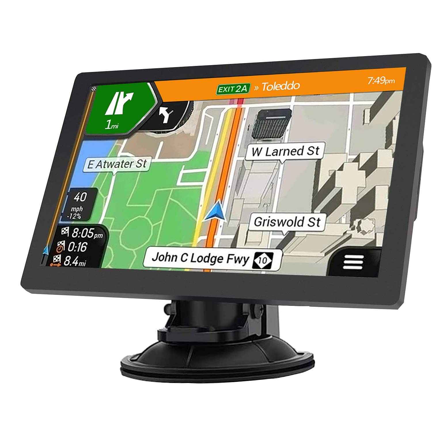 Navegador GPS 22" HD para Carro, Caminhão e Trailer - Mapas 2025 e Roteamento Inteligente