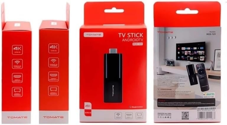 Transforme sua TV em Smart 4K Ultra HD: Stick Android com 16GB e Wi-Fi