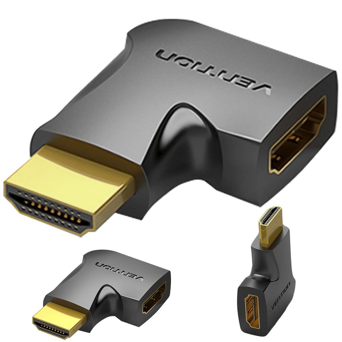Adaptador HDMI 90°/270°: Conexão Perfeita e Proteção para seu Equipamento