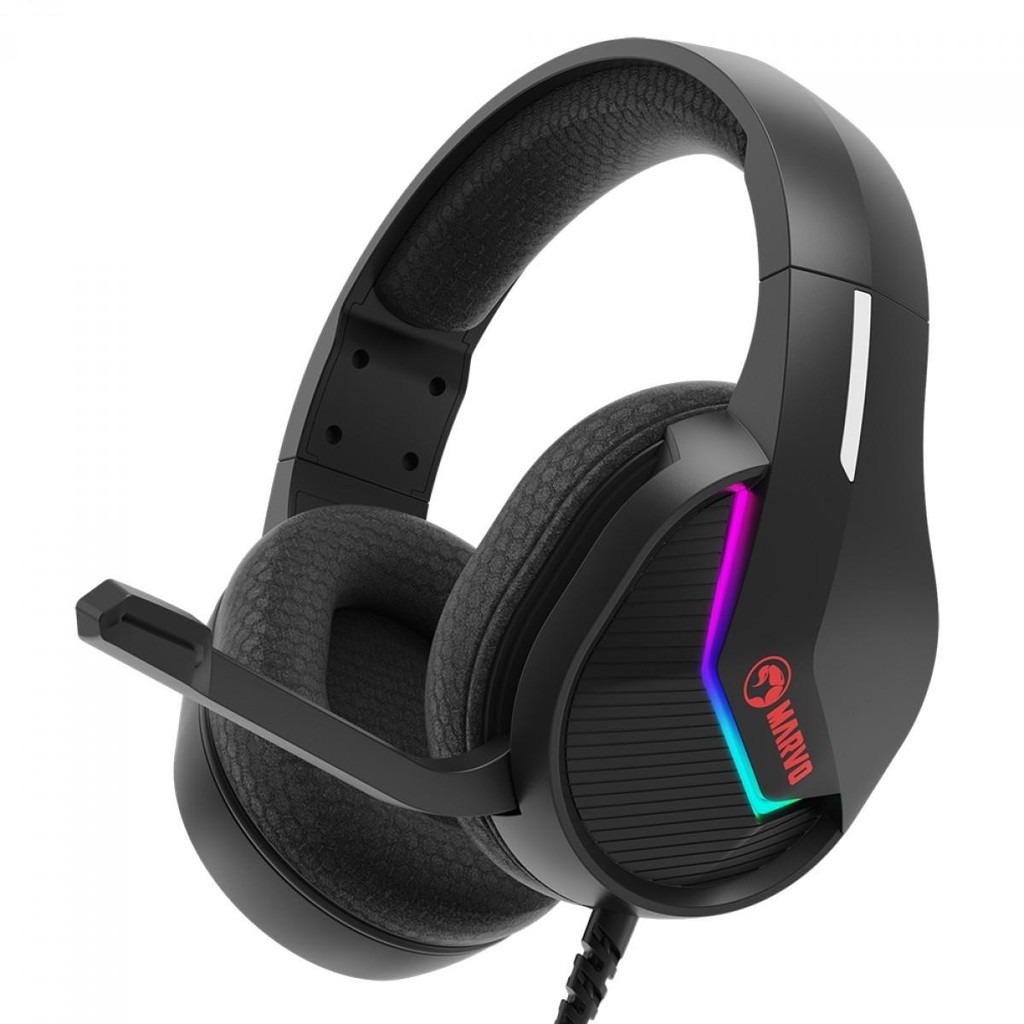 Headset Gamer Marvo H8618 BK: RGB, USB e Som Imersivo!