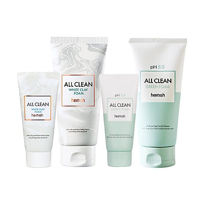 Heimish All Clean: Espuma de Argila Branca e Verde - Limpeza Profunda Coreana