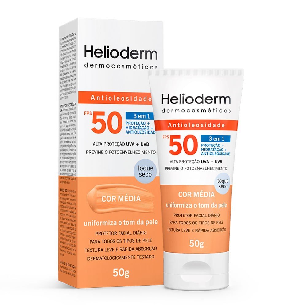 Helioderm Suncare FPS 50: Proteção Solar + Cor