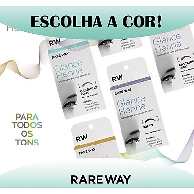 Henna Glance Rareway: 100% Natural e Vegana para Sobrancelhas