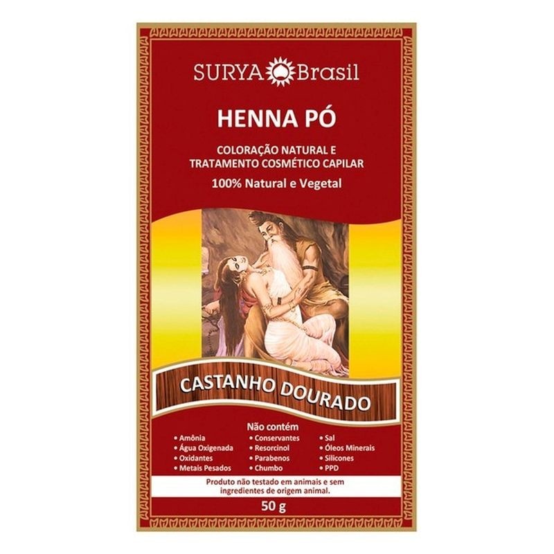Henna Surya Castanho Dourado: Cabelos Radiantes!