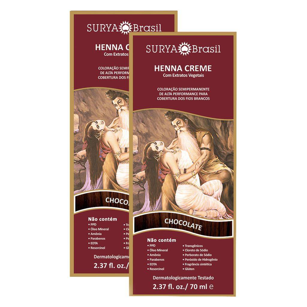 Henna Surya Chocolate: Kit com 2 Cremes
