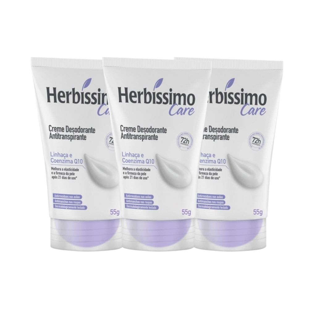 Herbíssimo Care: Desodorante Cremoso Linhaça & Q10