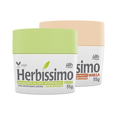 Herbíssimo: Kit Desodorante Fresh + Vanilla 48h