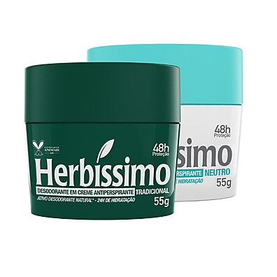 Herbíssimo: Kit Desodorante Tradicional + Neutro 55g