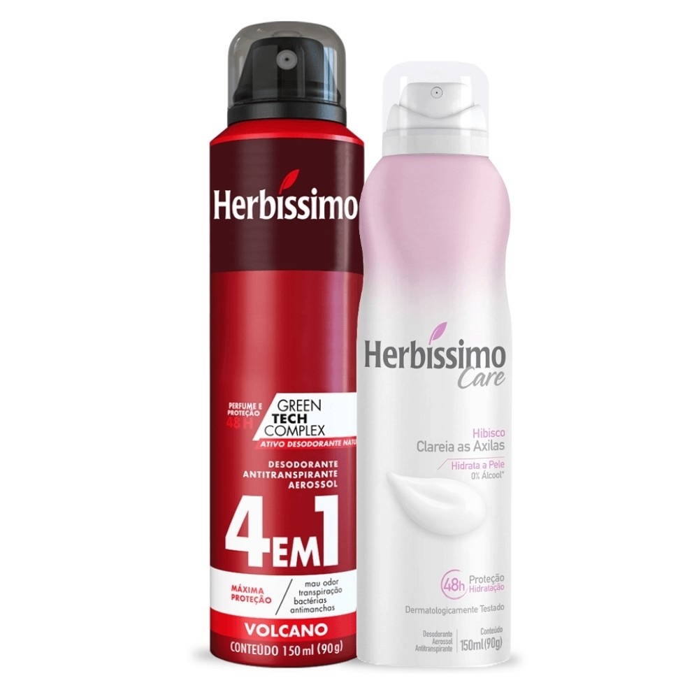 Herbíssimo: Kit Desodorante Volcano + Hibisco 150ml