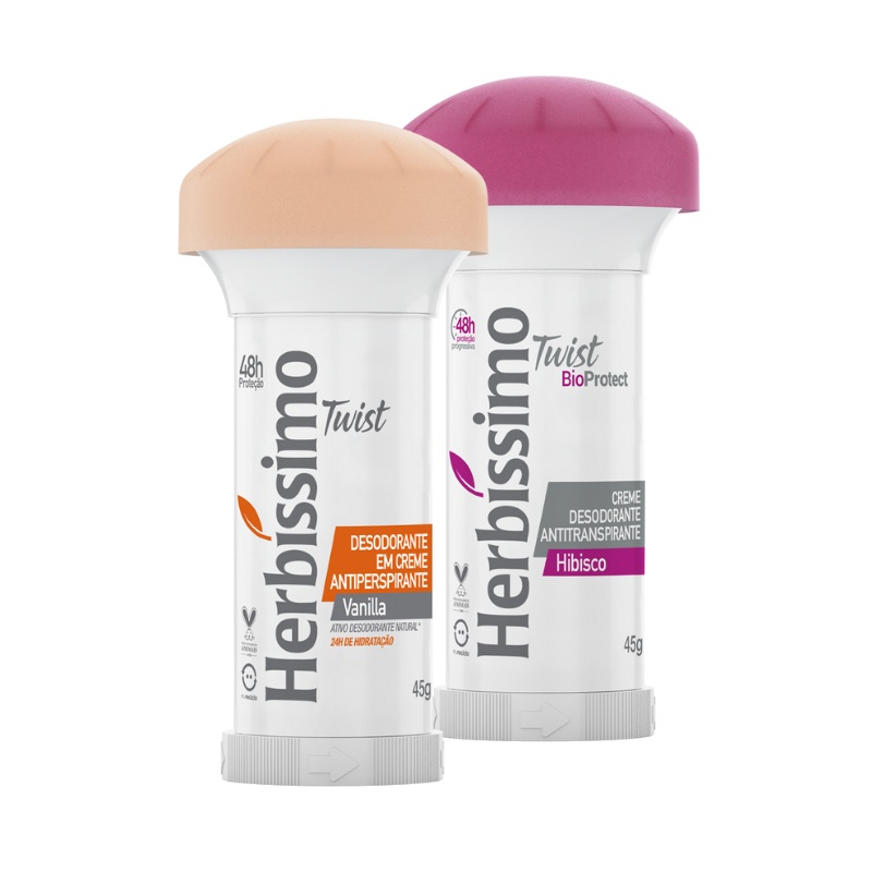 Herbíssimo Twist: Kit Desodorante Vanilla & Hibisco 48h