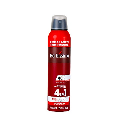 Herbíssimo Volcano 250ml: Desodorante com 48h de Proteção