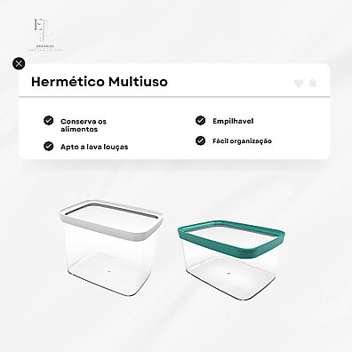 Potes Helsim 4L e 2.5L: Armazenamento Prático e Hermético