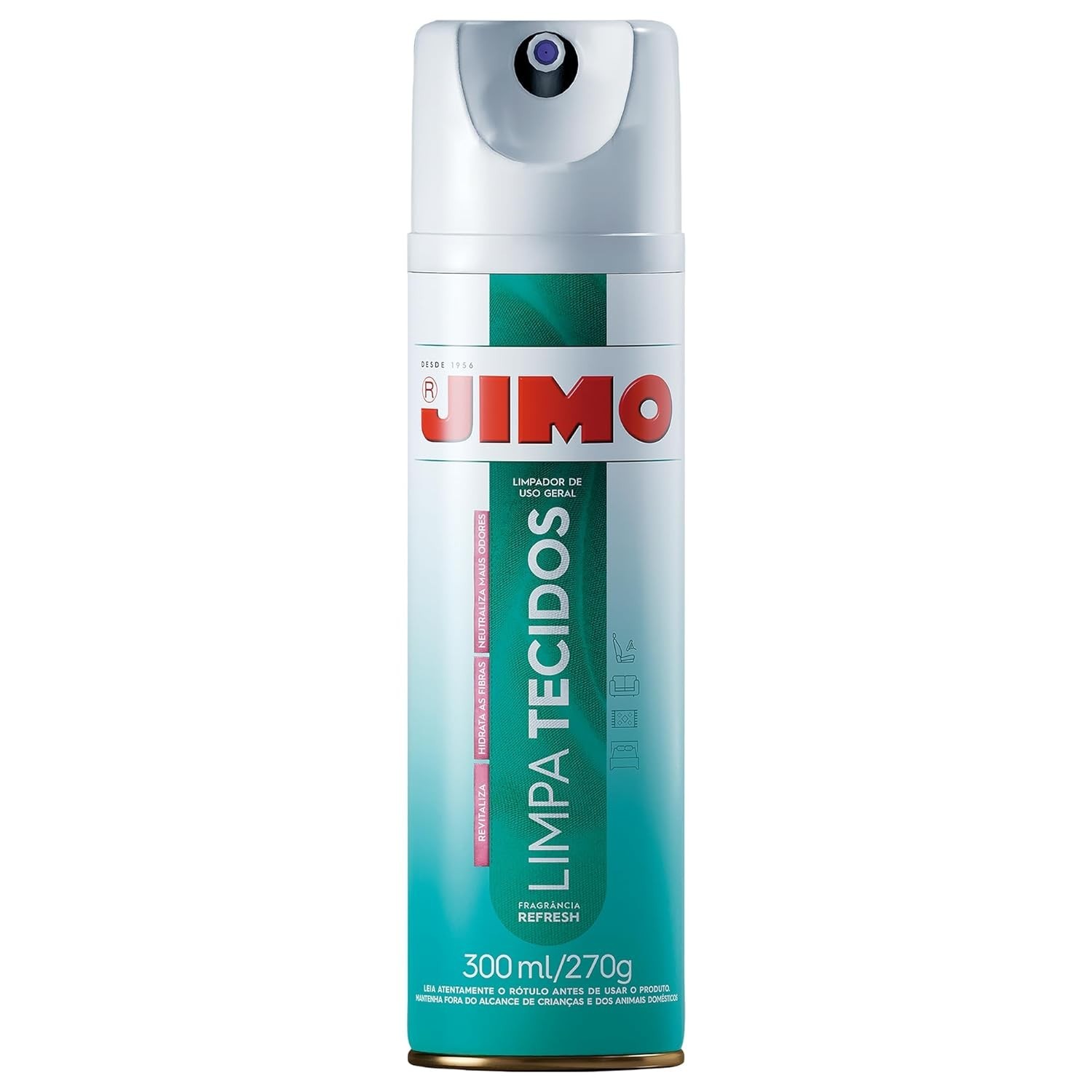 JIMO Limpa Tecido Sofá Tapete Forro Bancos - Hidrata, Perfuma e Neutraliza Odores 300ml